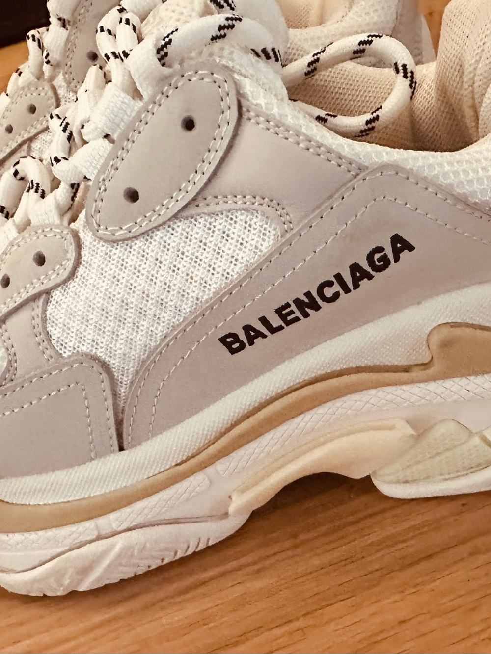 Balenciaga chunky sneakers in white and beige